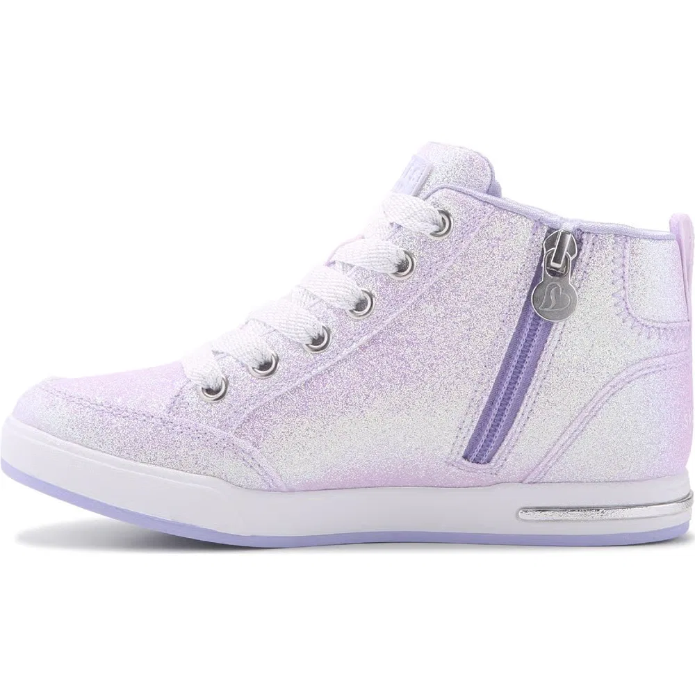 Детские высокие кроссовки Skechers, Lavender — фото 3