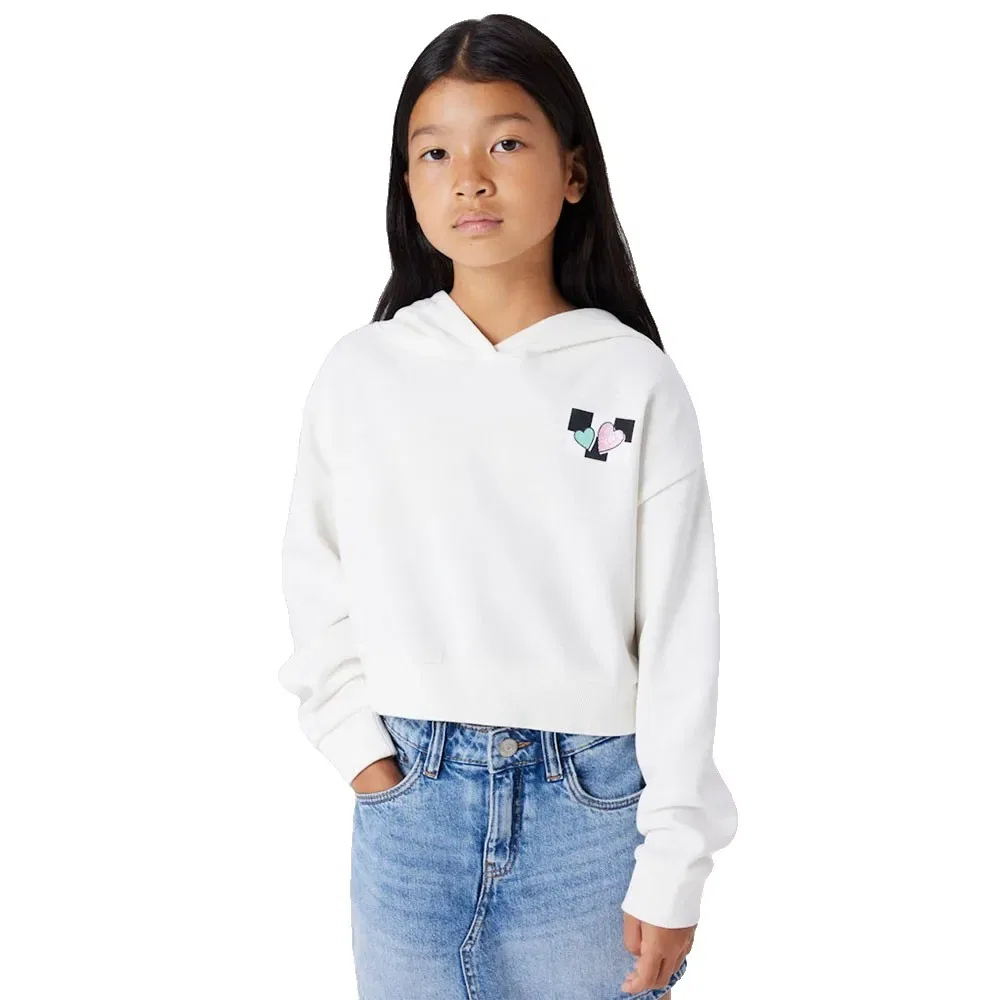Свитшот Name It Tara Crop Rlx, белый
