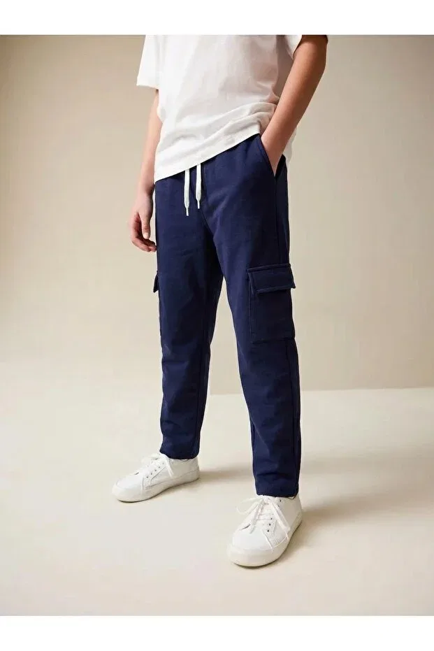 Детские спортивные штаны для мальчиков с карманами Tinymuyt, Navy Blue