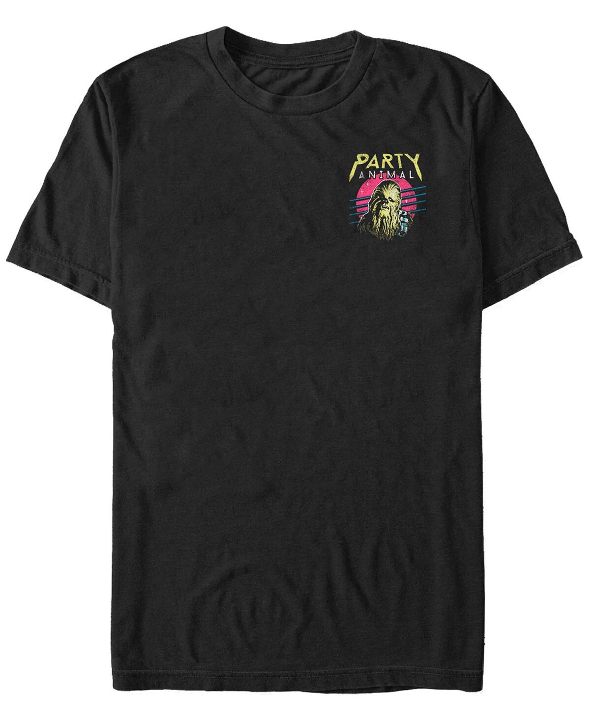 

Звездные войны мужская футболка с короткими рукавами chewbacca neon party animal Fifth Sun, черный