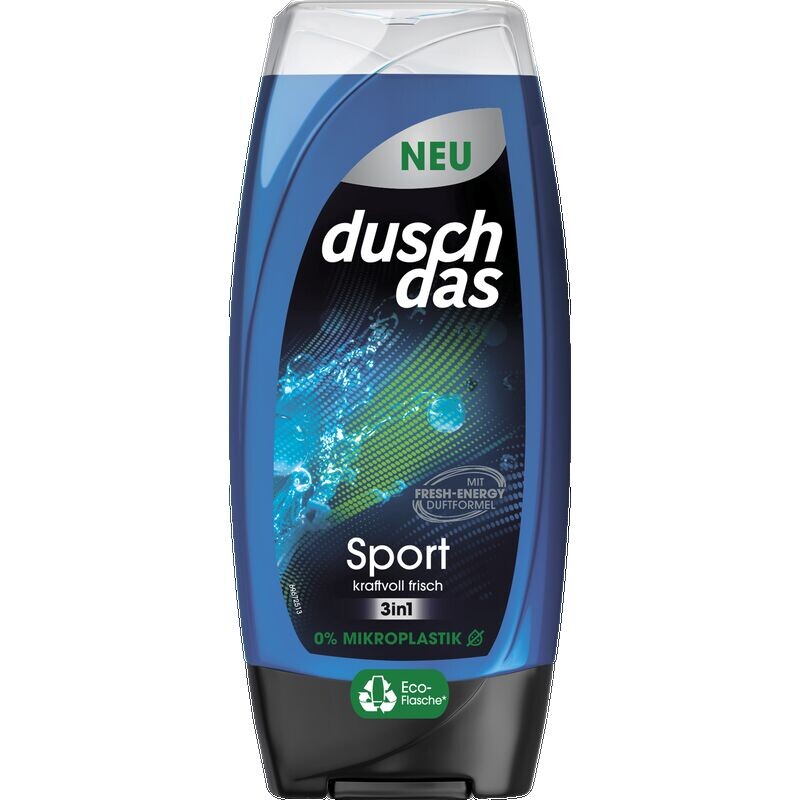 

Спортивный гель для душа и шампунь 3 в 1 duschdas, 225 ml