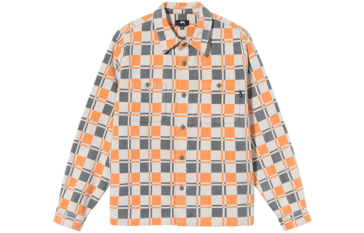 

Рубашка мужская оранжевая Stussy, оранжевый