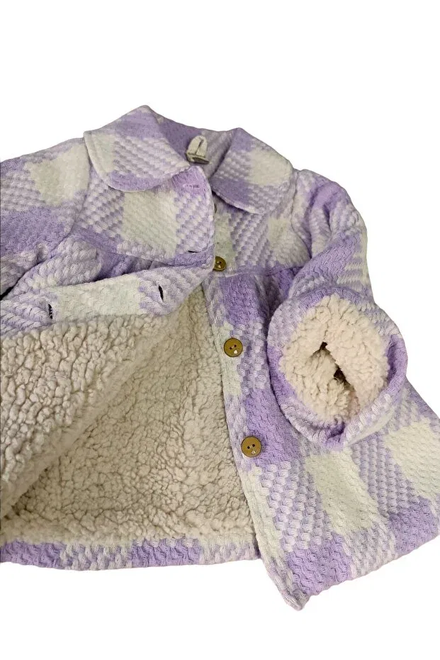 Детское пальто для девочек с принтом Petite Cumino, Lilac — фото 3