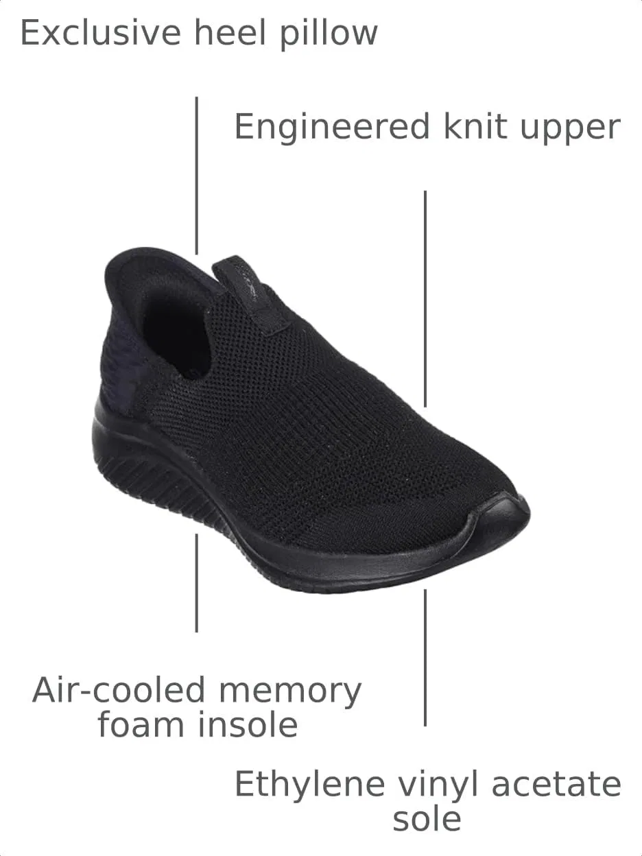 Детские кроссовки для девочек Ultra Flex 3.0 Smooth Step Skechers, Black — фото 3