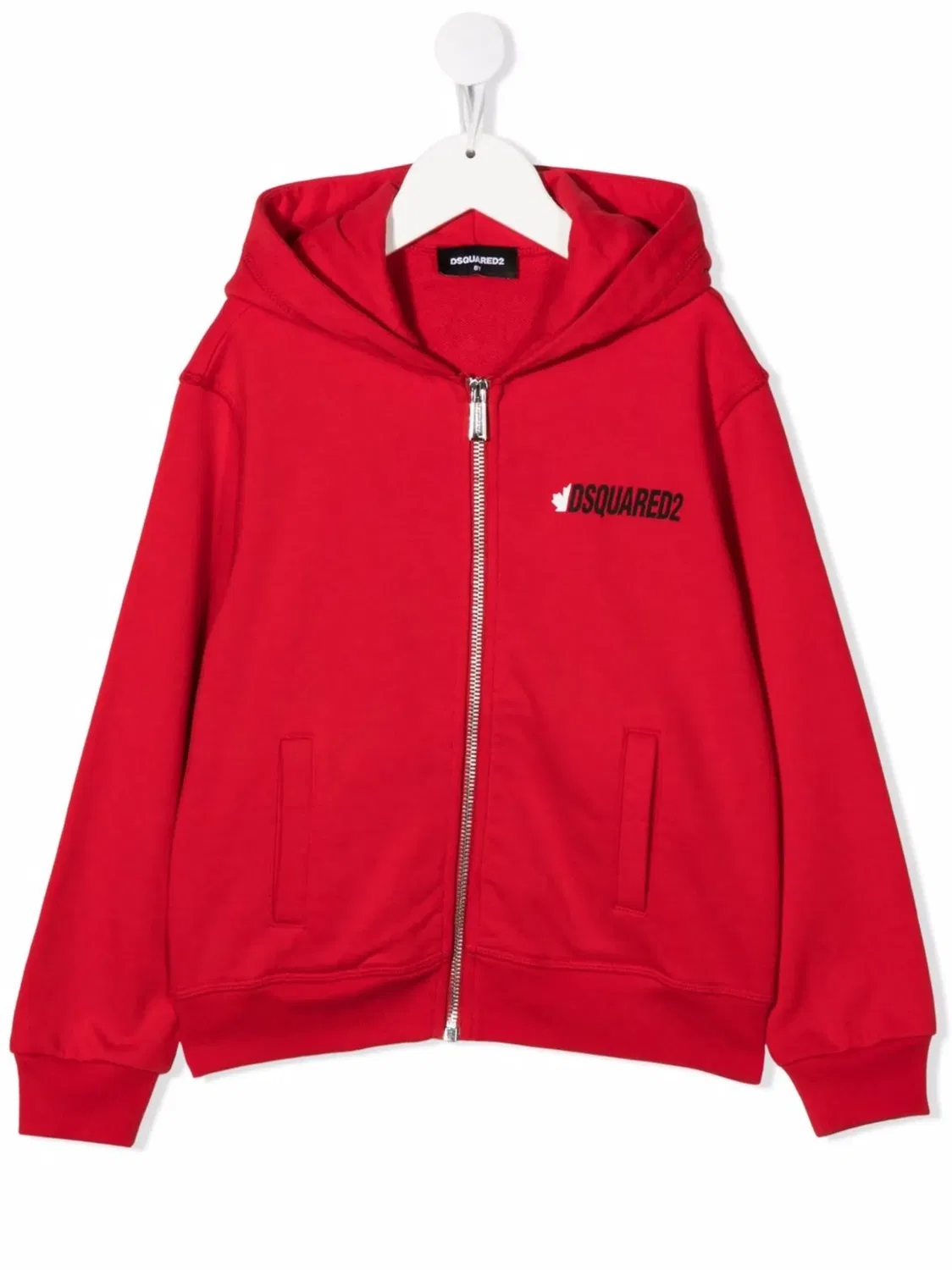 Худи с логотипом и молнией DSQUARED2, красный