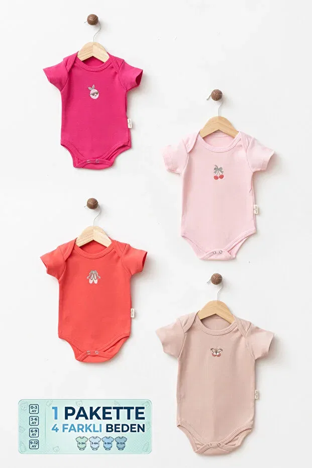 Детский комплект боди для девочек хлопковый Yukobaby Bebeğiniz Için En Doğalı, White