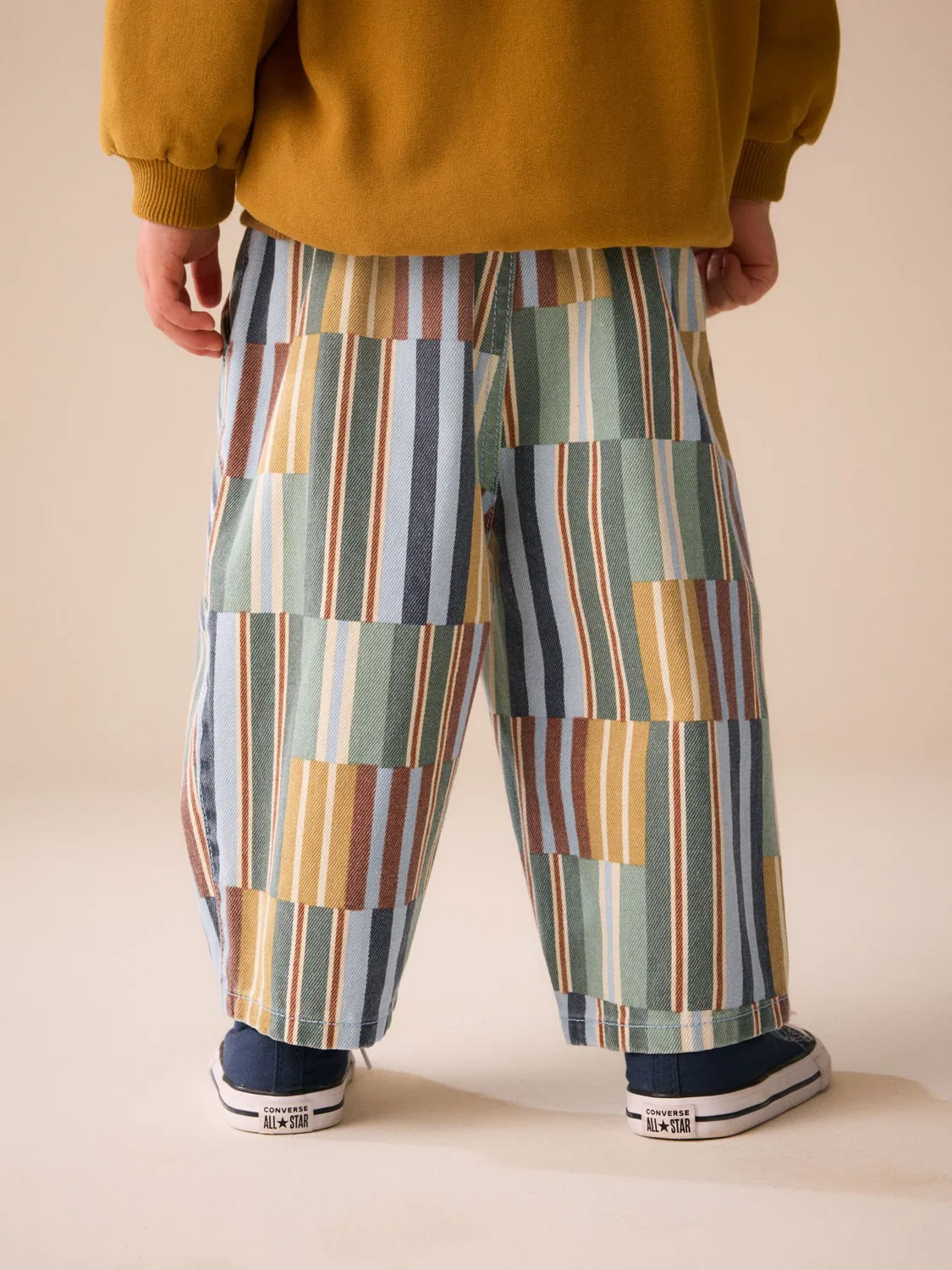 Штаны широкие с резинкой Multi Hotchpotch Stripe Next, мультиколор — фото 3