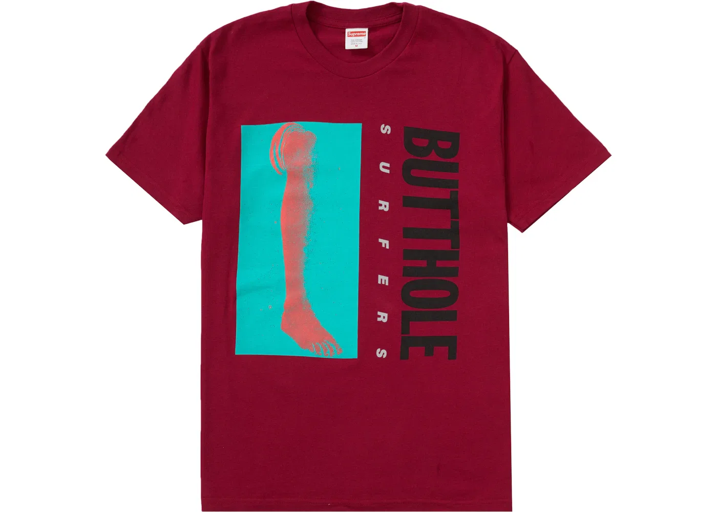 Мужская футболка с принтом Supreme Butthole Surfers Leg Tee, Dark Magenta