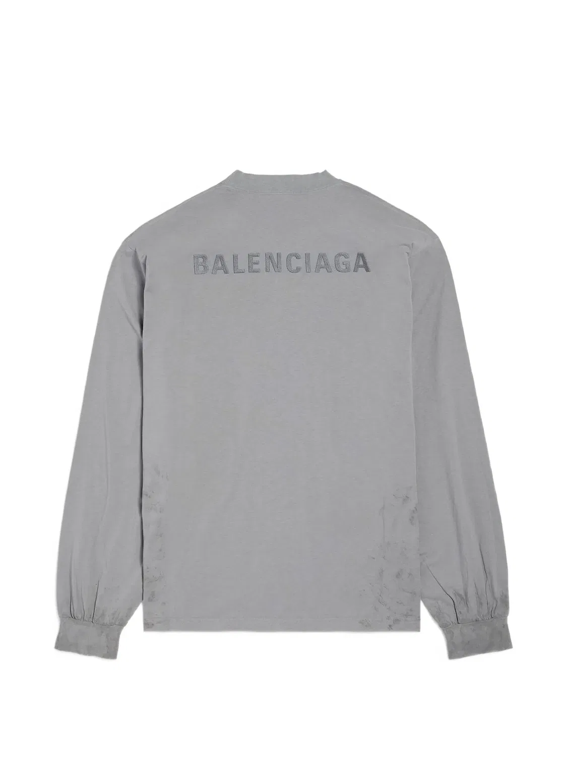 Balenciaga Футболка с длинным рукавом, хлопок - серый — фото 2