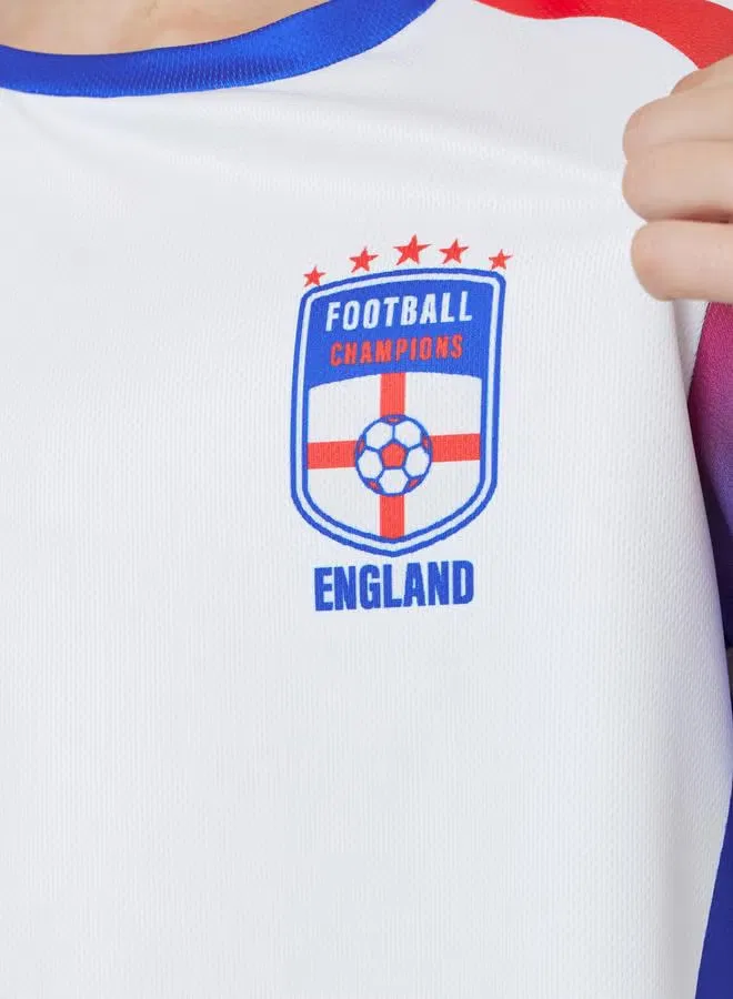 Комплект футболка и шорты с принтом England FIFA футбольный Styli, синий — фото 4