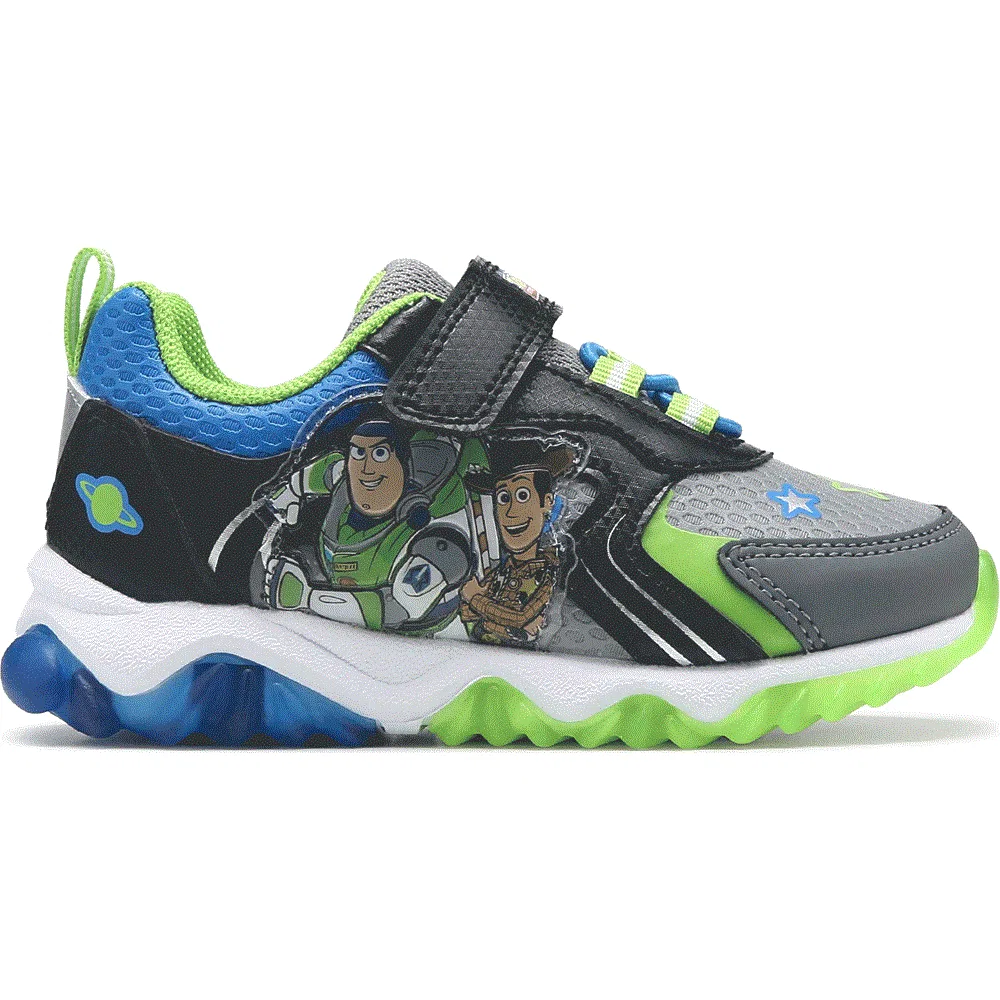 Детские светящиеся кроссовки Toy Story, Green/Blue/Grey — фото 2