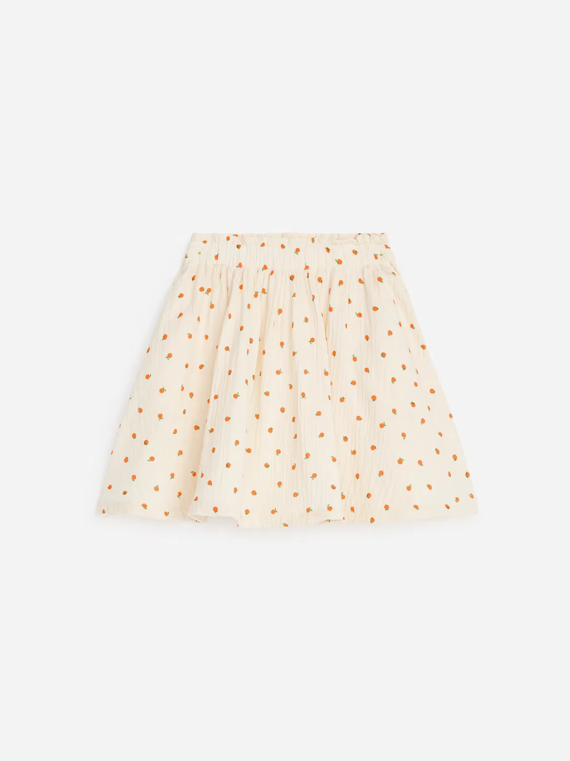 Юбка из хлопчатобумажной ткани Arket, Cremeweiß/Orange