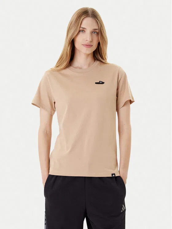 Футболка regular fit Slide Graphic Adidas, бежевый