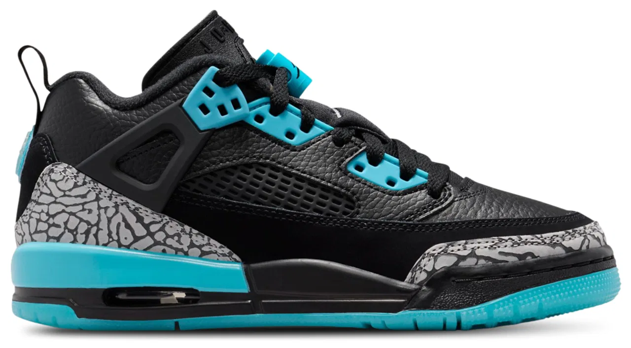 Кроссовки для мальчиков Spizike Low Jordan, цвет Black/Wolf Grey/Gamma Blue