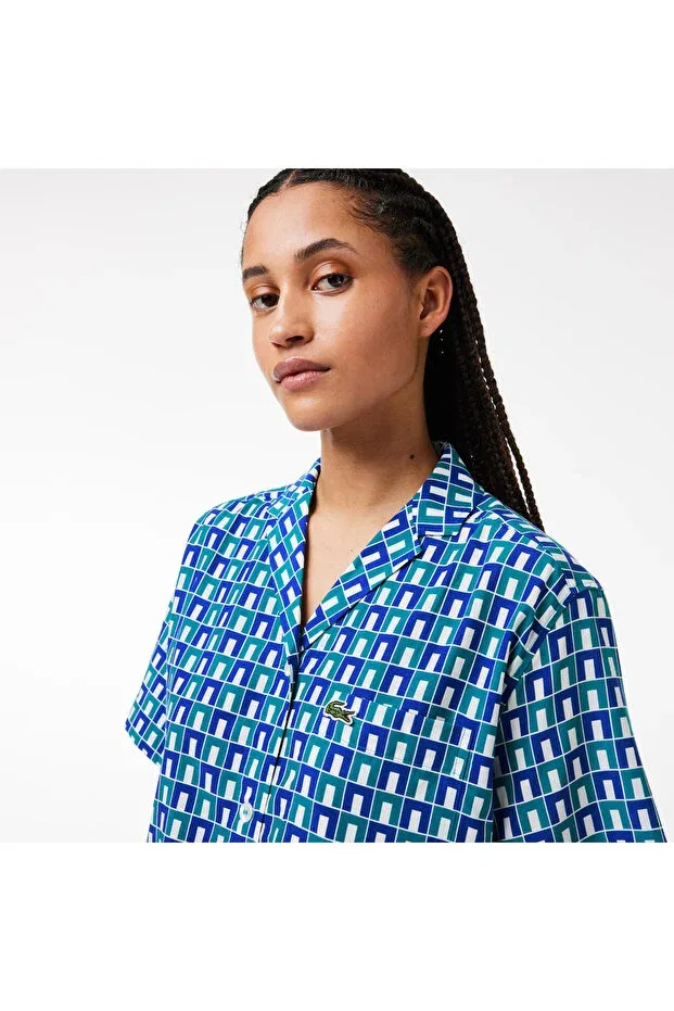 Рубашка Lacoste Is8-Green свободного кроя, зеленый — фото 2