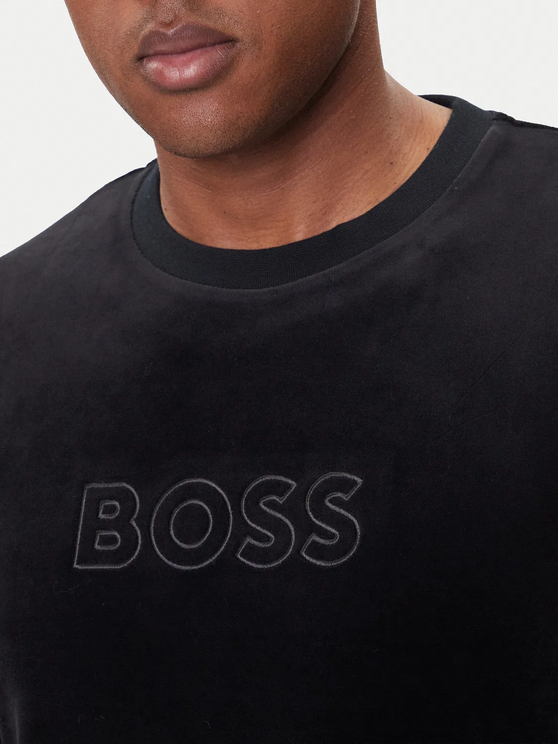 Мужская толстовка стандартного кроя Velour Boss, черный — фото 4