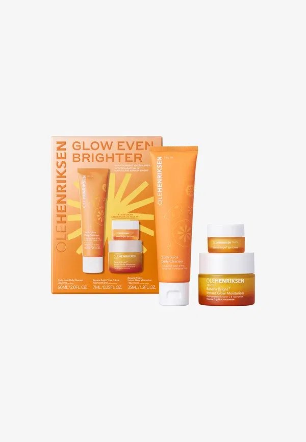 Набор для ухода за кожей с витамином C Glow Even Brighter Banana Bright Makeup Prep Set Olehenriksen
