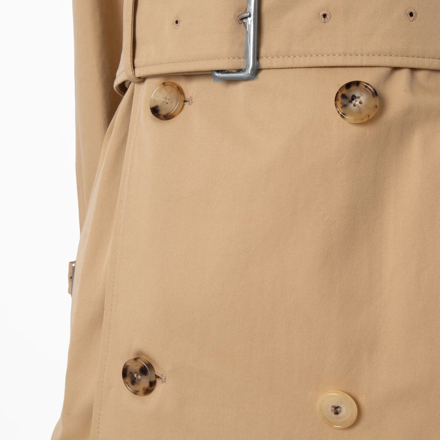 Плащ-тренч с поясом Short Gabardine Belted Trench Coat Burberry, Flax — фото 3
