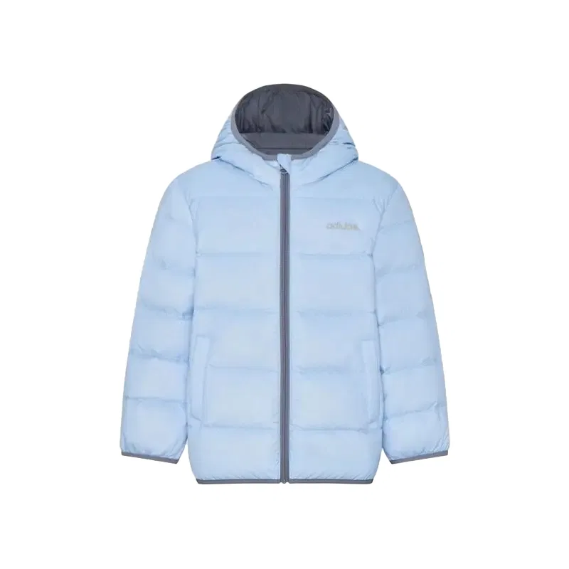 Детская куртка на пуху с капюшоном Adidas, Glossy Finish Blue