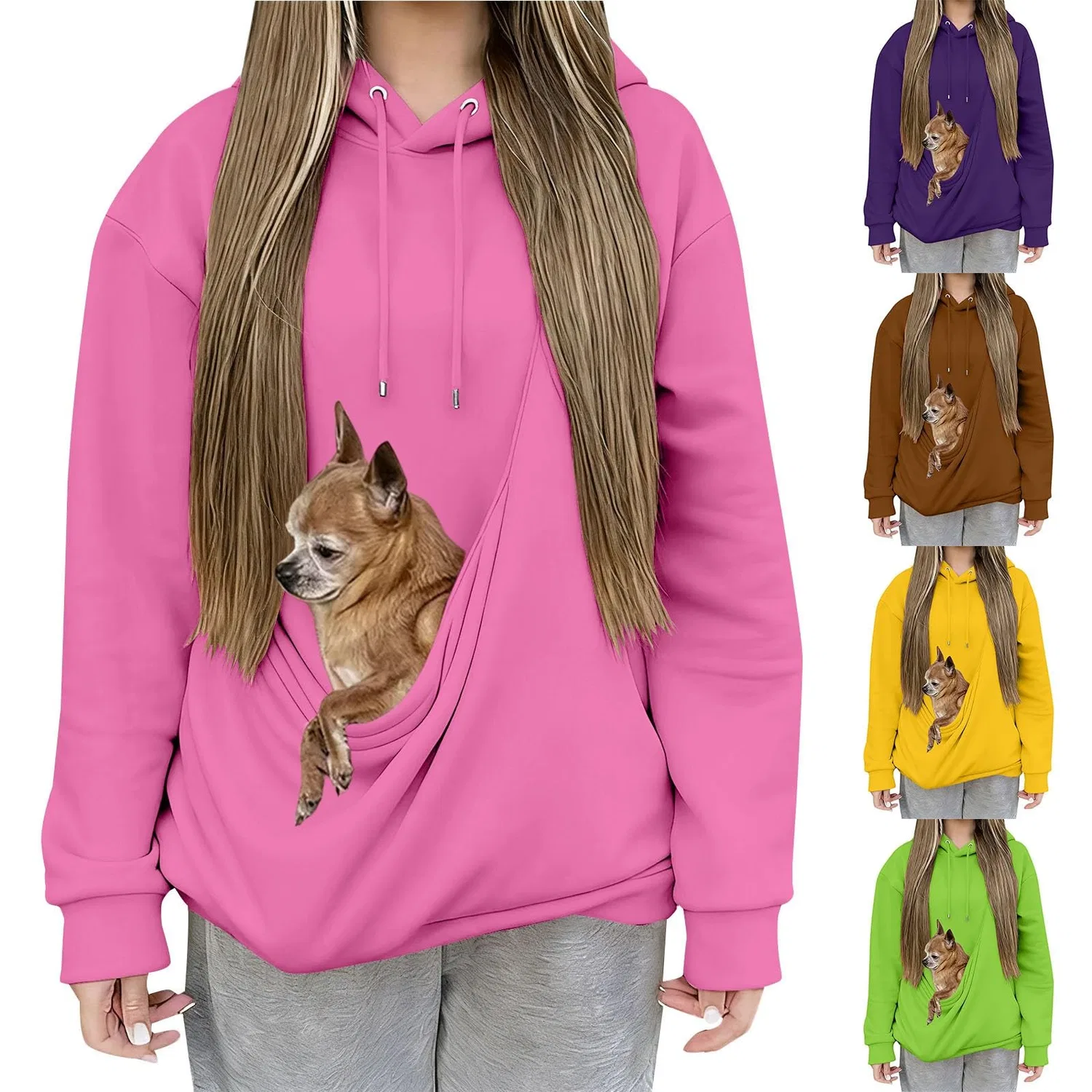 Женский худи с карманом-кенгуру Cat Hoodie, Z31 Purple