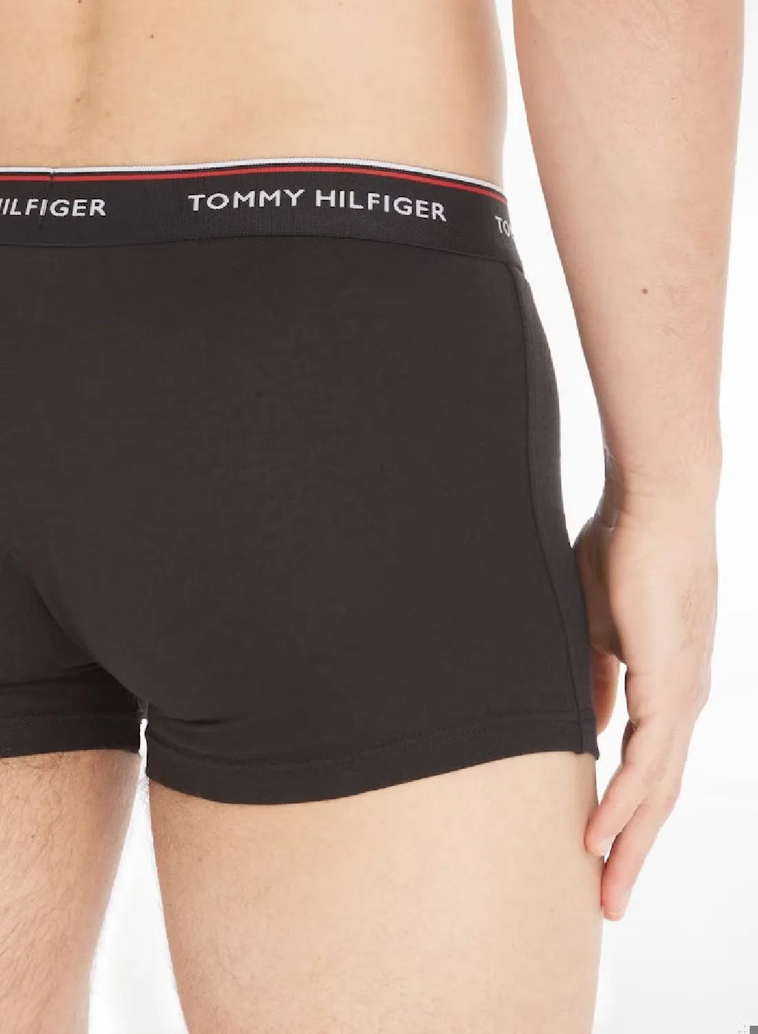 Трусы-боксеры низкой посадки, комплект из 3 штук, Tommy Hilfiger, черный — фото 4