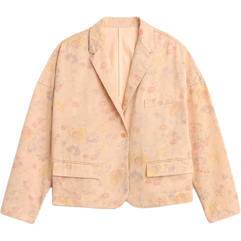 Женский деловой костюм с принтом и лацканами ZARA, Print