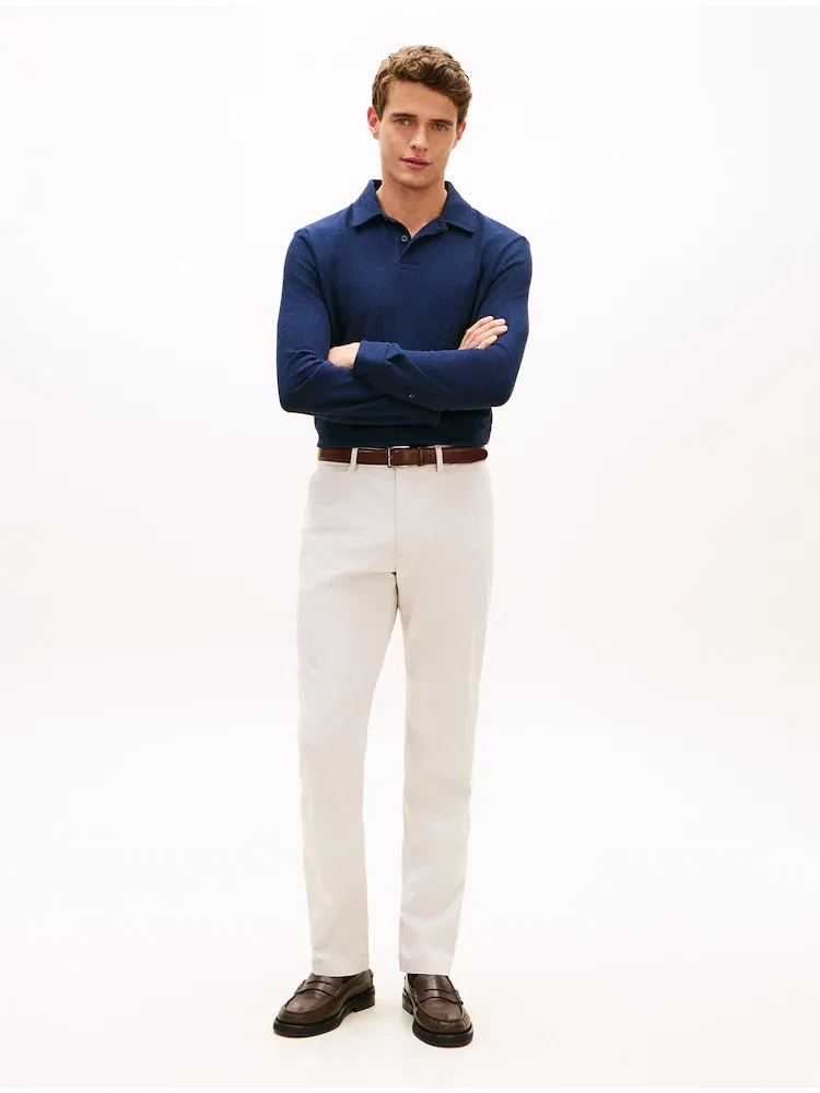 Брюки принтованные структурированные Denton Fit TOMMY HILFIGER, Light Grey
