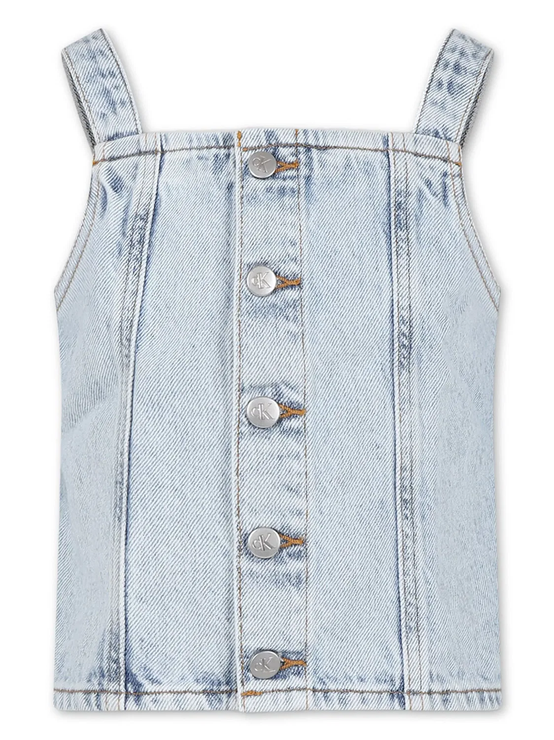 Джинсовый топ без рукавов Calvin Klein Kids, синий