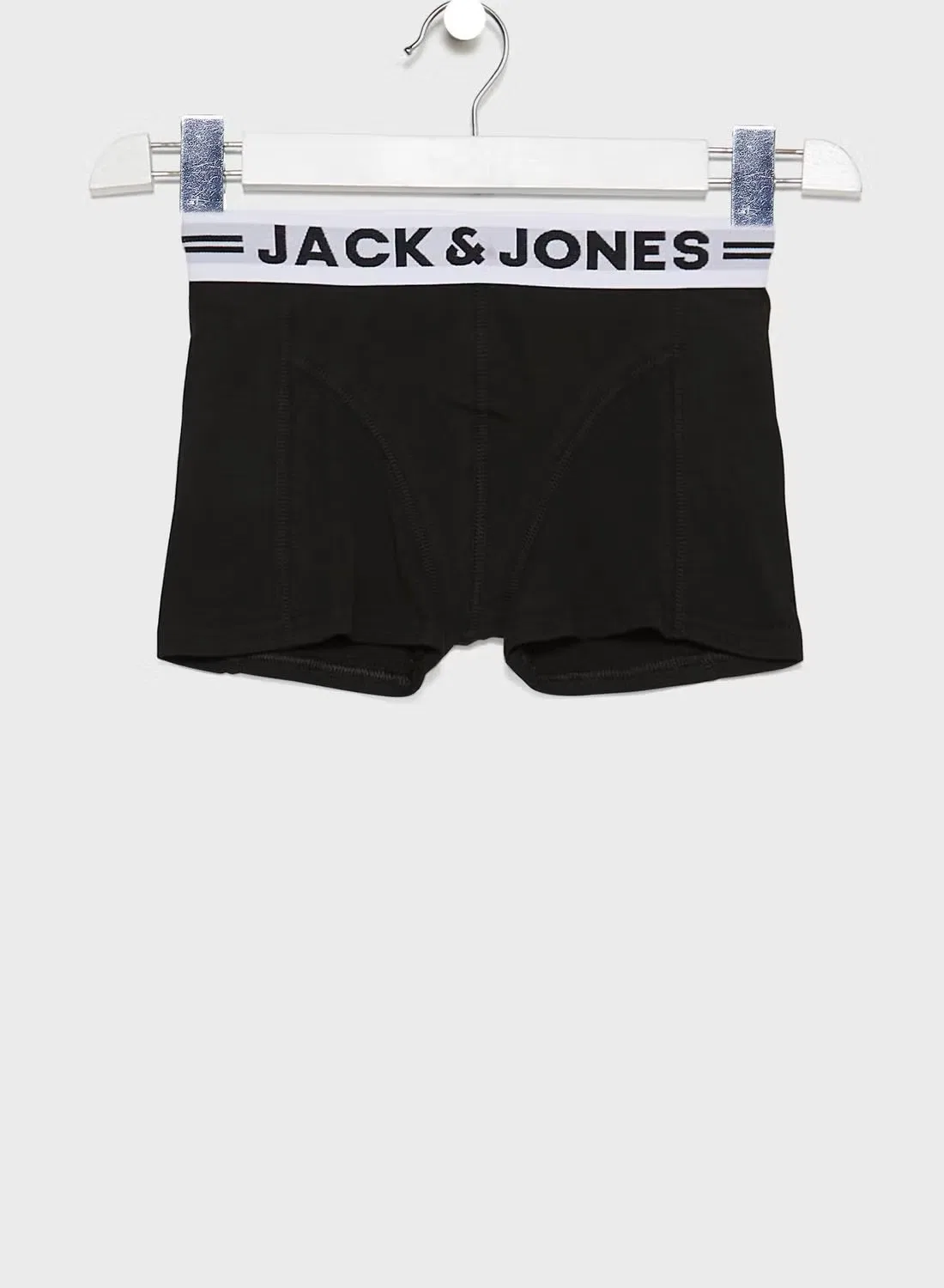 Трусы-боксеры хлопковые комплект из 3 штук Jack & Jones Junior, черный — фото 3