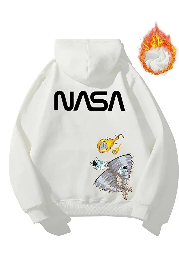 Детское худи для девочек с принтом Nasa Meteor Astronaut Keywest, White1