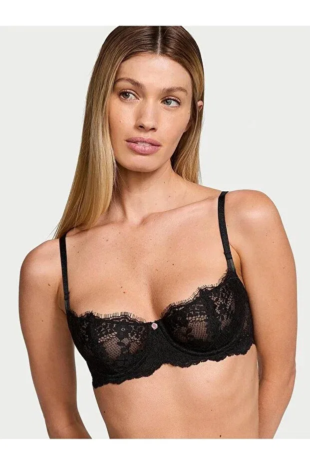 Женский кружевной бюстгальтер-балконет Wicked Victoria'S Secret, Black — фото 2