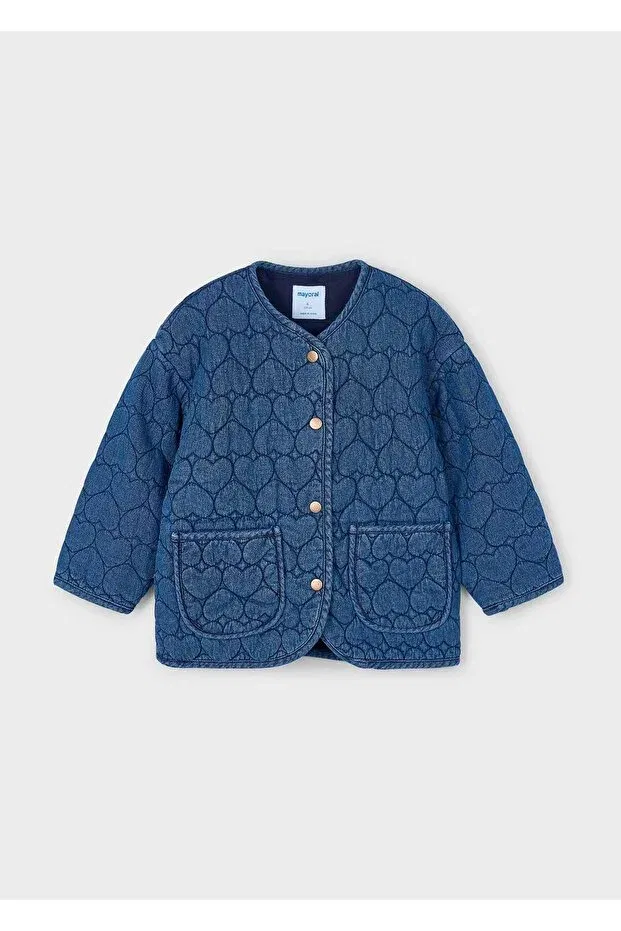 Детское пальто для девочек стеганое Mayoral, Navy Blue — фото 2