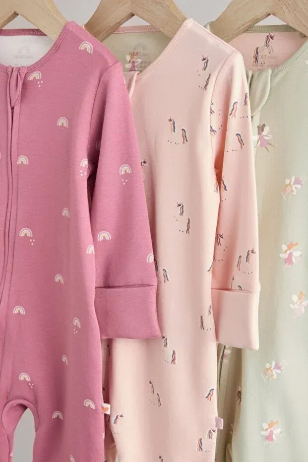 Детский комбинезон для девочек хлопковый с принтом Next Baby, Multicolor — фото 3