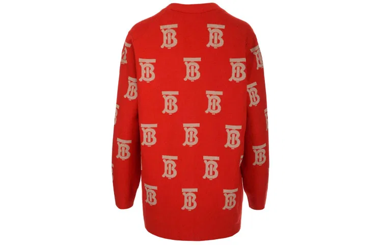 Женский свитер с принтом SS22 Knitwear Burberry, Red — фото 3