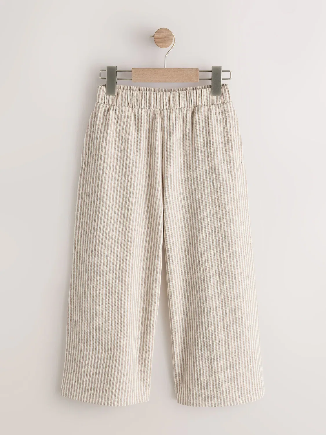 Брюки широкие текстурированные, Neutral Stripe Next, нейтральная полоска