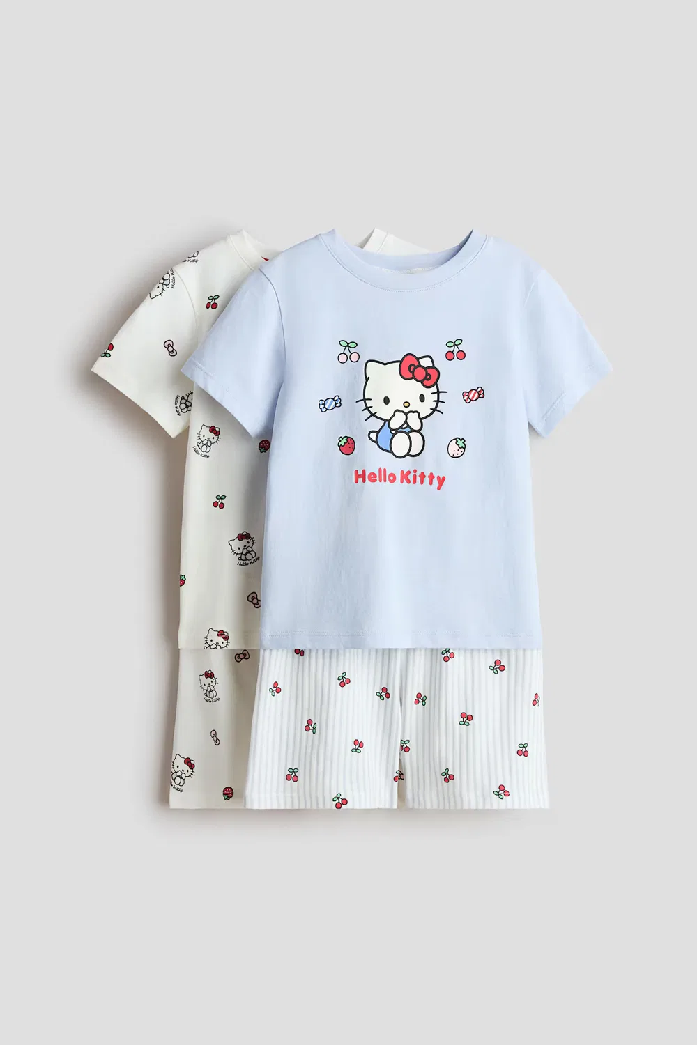Комплект из двух пижам с принтом H&M, Cremefarben/Hello Kitty