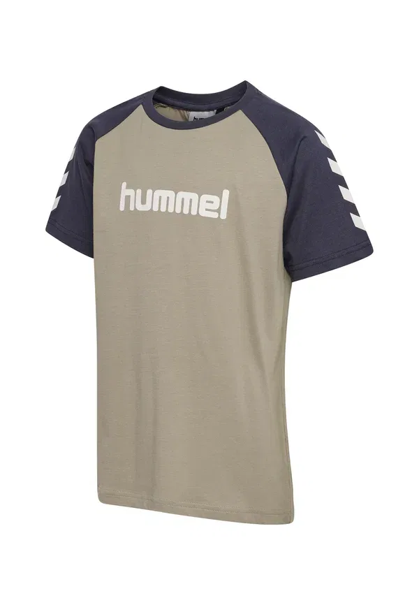 Футболка унисекс с принтом Hummel, хаки — фото 4