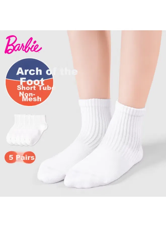 Носки хлопковые школьные белые Barbie