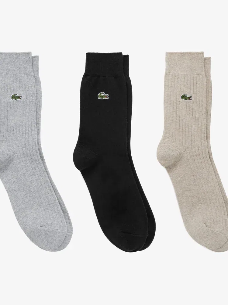 Носки 3 пары, модель Houndstooth LACOSTE, Grey