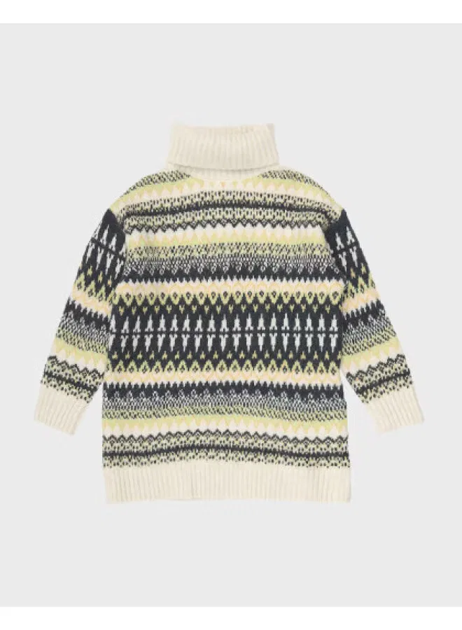 Свитер с цветными блоками Zara, белый