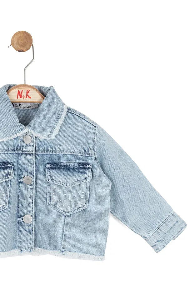 Детский жакет для девочек с принтом Petite jacket Nk Tekstil, Blue — фото 4
