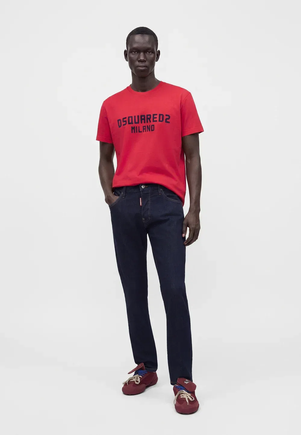 Джинсы-Скейтер узкие Dsquared2, Navy Blue — фото 2