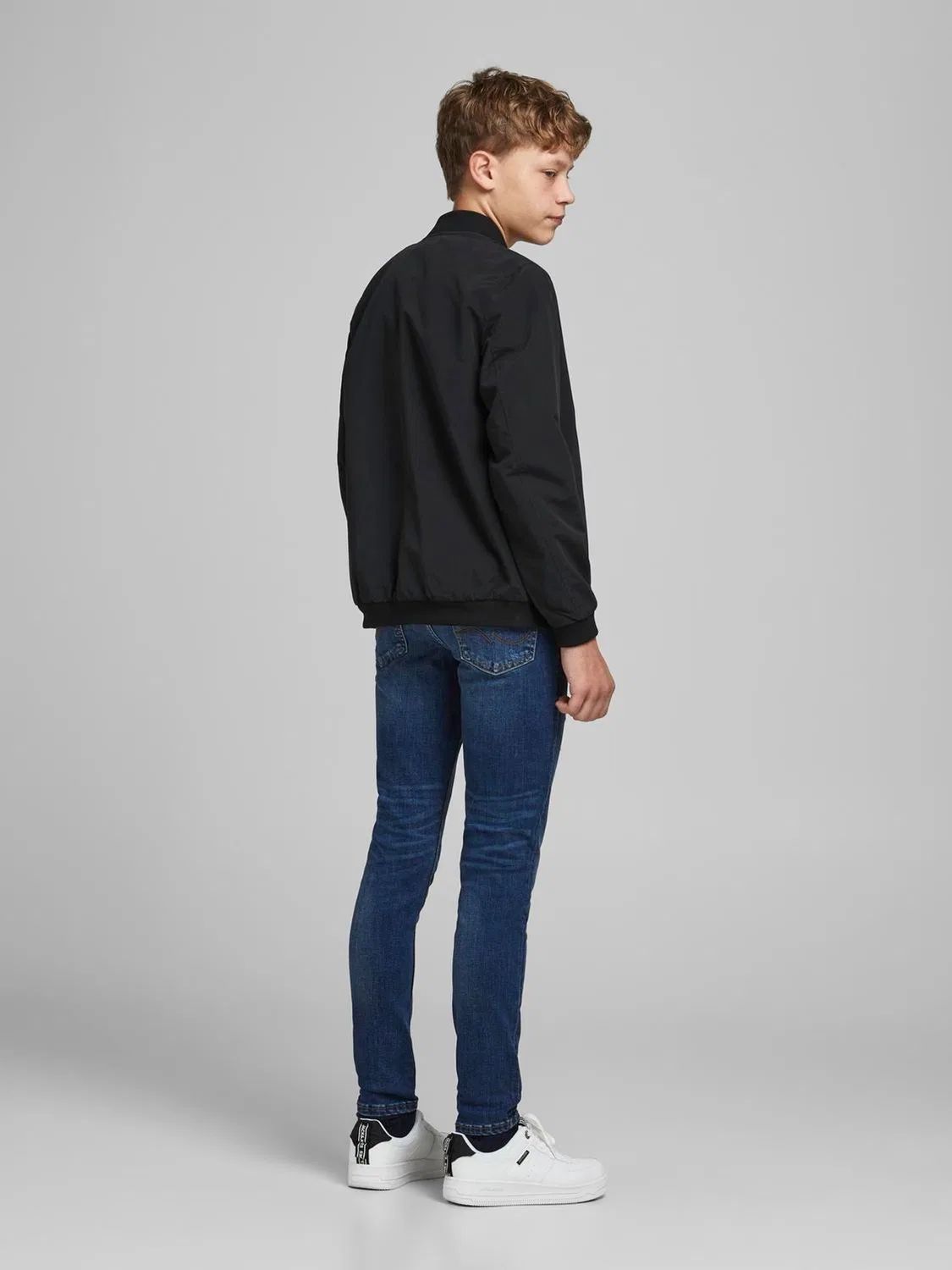 Бомбер легкий JACK & JONES JUNIOR, черный — фото 3