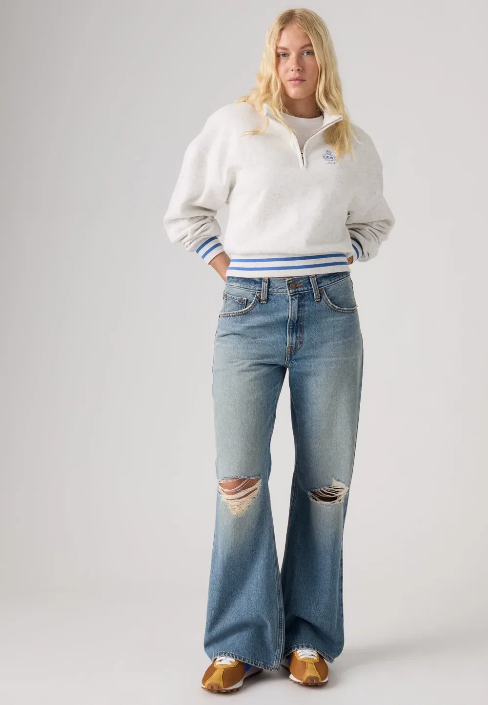 Ботинки средней высоты свободного кроя - джинсы-клеш Levi'S, Blue Denim — фото 4