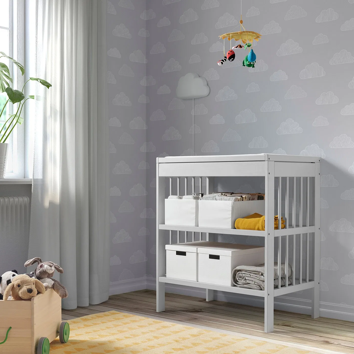 IKEA GULLIVER Пеленальный столик, серый, 82x54x93 см — фото 3