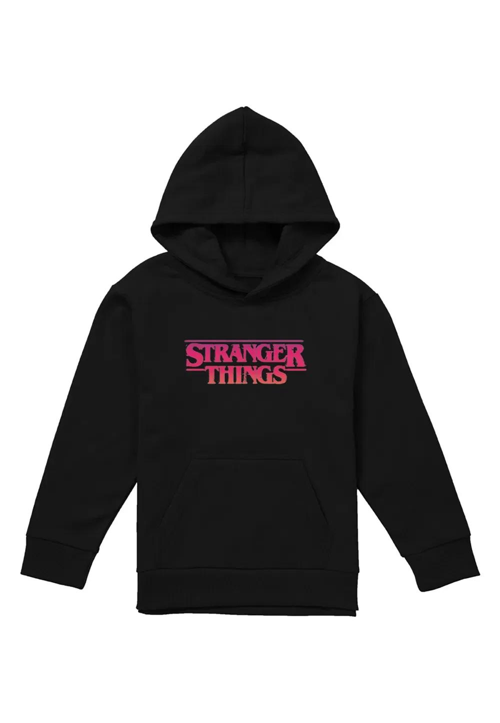 Худи детское с логотипом Stranger Things, черное, черный — фото 4