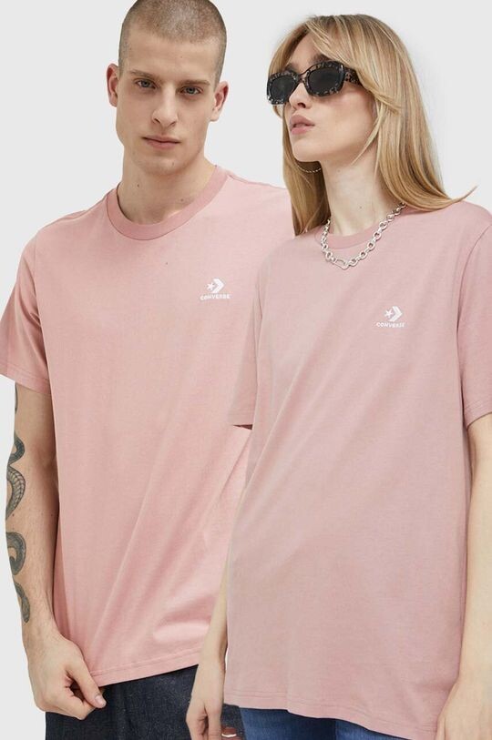 

Хлопковая футболка Converse, розовый