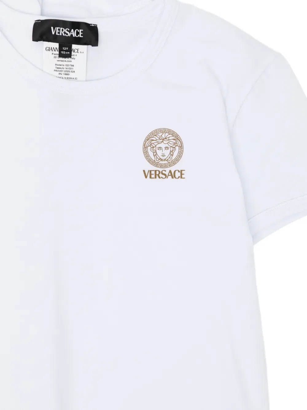 Футболка с изображением Медузы Versace Kids, белый — фото 2