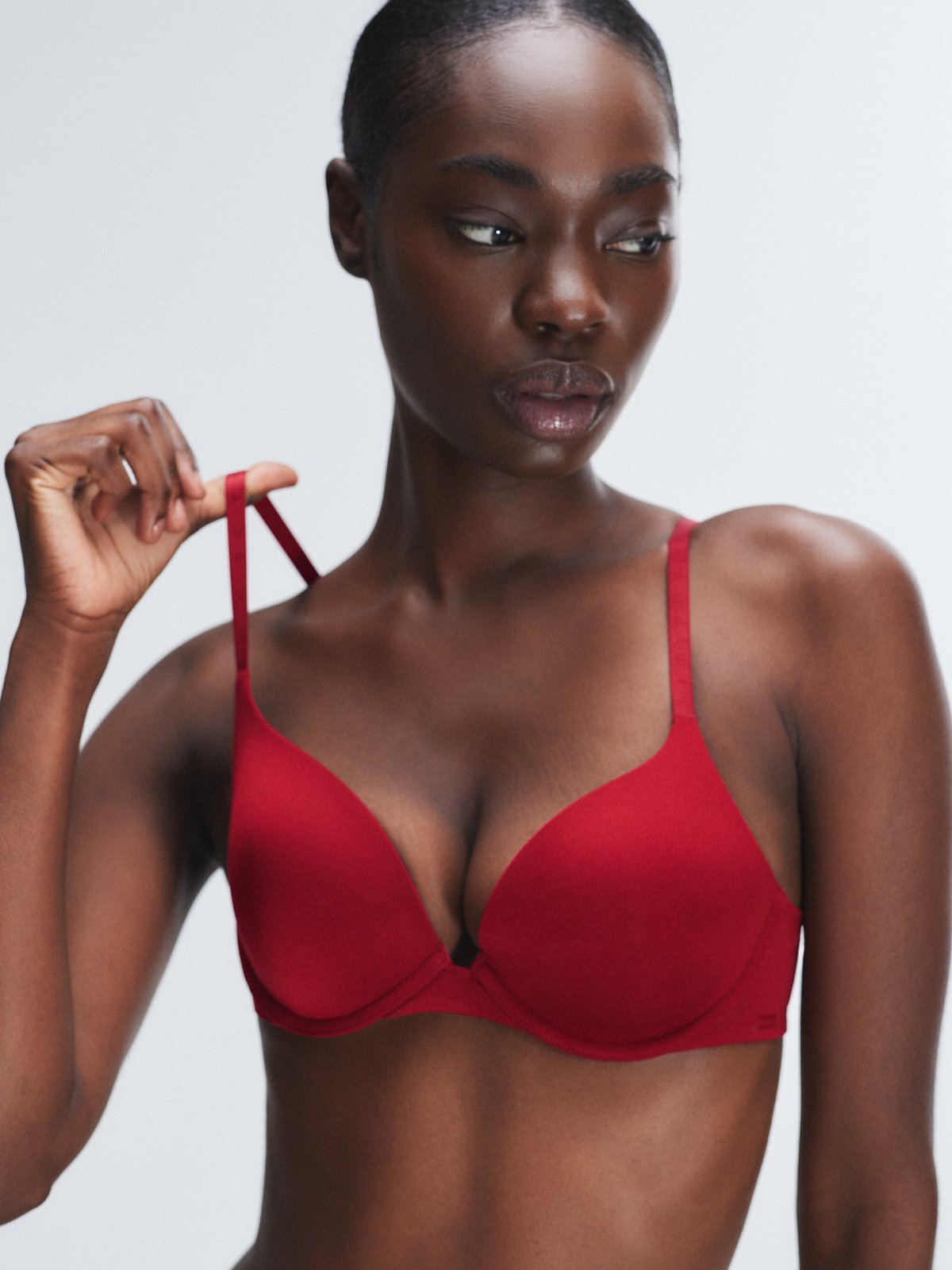 

Бюстгальтер пуш-ап Savage X Fenty Microfiber, цвет Red Cognac