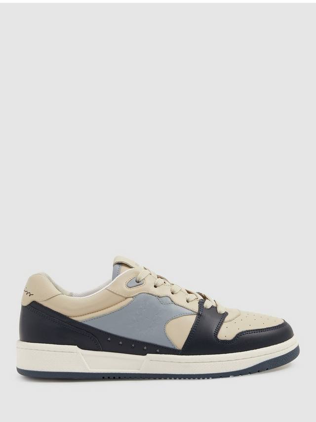 

Кроссовки astor из кожи в цветном блоке Reiss, цвет Blue/Stone